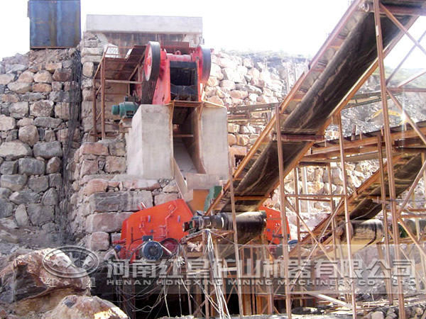 石灰石破碎工藝現場 石灰石破碎工藝現場