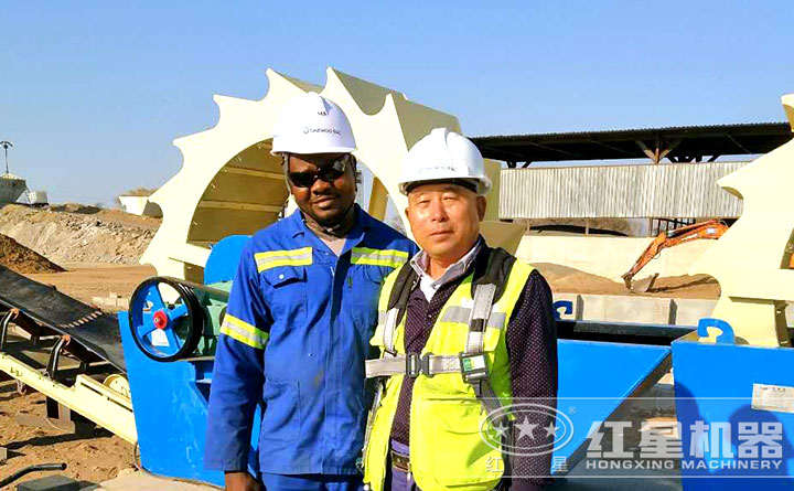 廠家對洗砂機安裝、調(diào)試現(xiàn)場