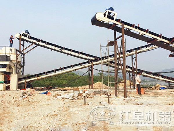 風化砂制砂機作業現場 風化砂制砂機作業現場