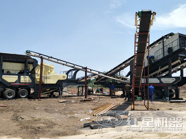 反擊破流動嗑石機安裝現場 反擊破流動嗑石機安裝現場