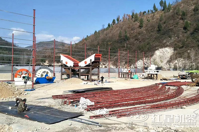 濕法制砂安裝客戶(hù)現(xiàn)場(chǎng)